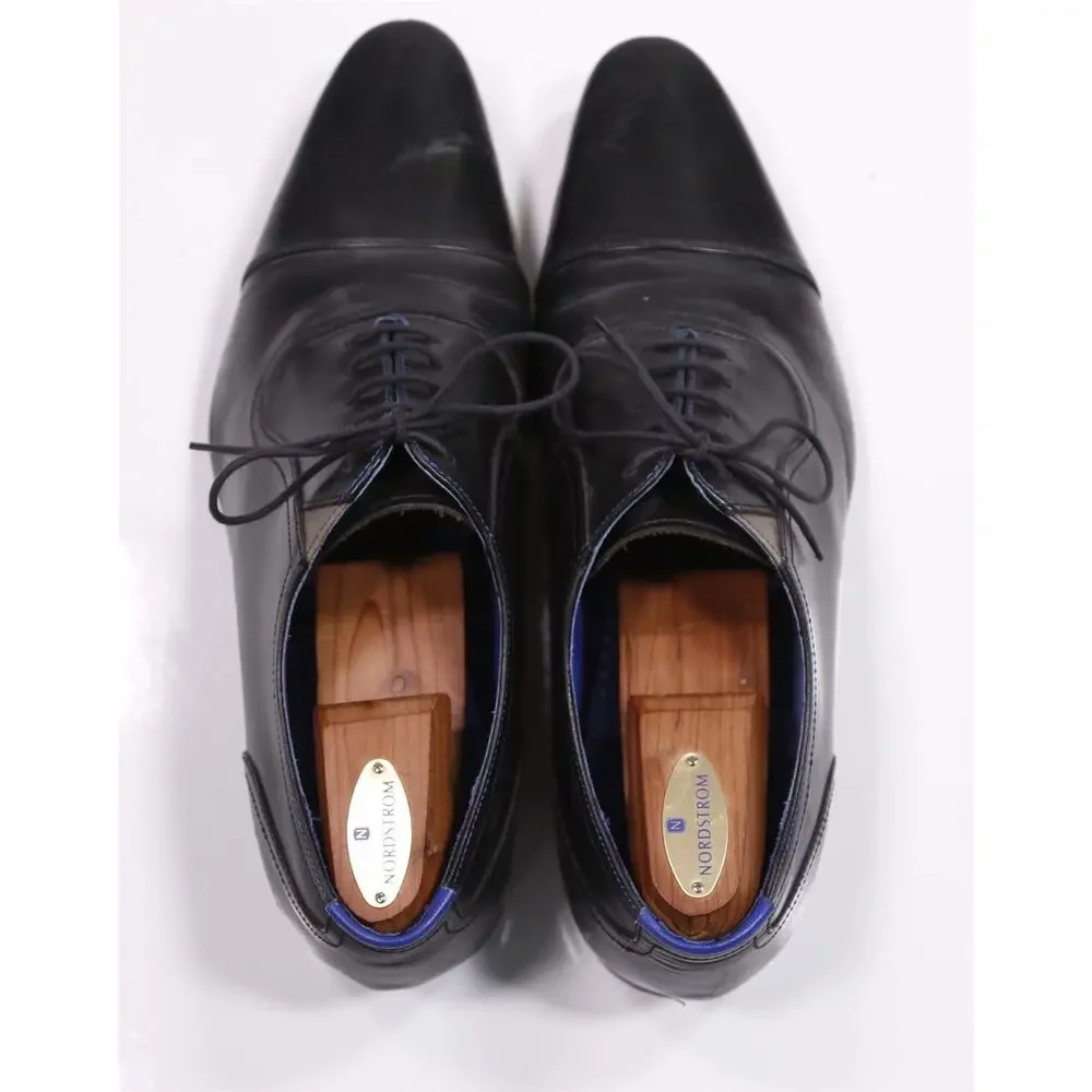 Ted Baker Rogrr Black Captoe Oxford Leather Dress Shoes Mens UK 13 US 14
